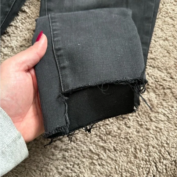 Good American Black Jeans Distressed Knees - Picture 6 of 6